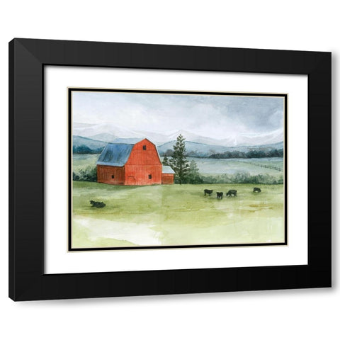 Valley Herd II Black Modern Wood Framed Art Print with Double Matting by Popp, Grace
