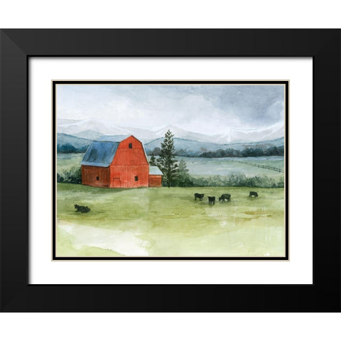 Valley Herd II Black Modern Wood Framed Art Print with Double Matting by Popp, Grace