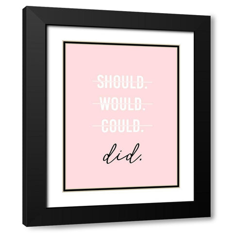 GRL PWR II Black Modern Wood Framed Art Print with Double Matting by Hambly, Anna