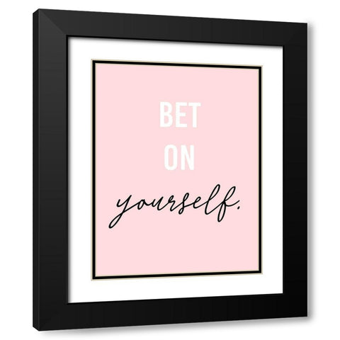 GRL PWR IV Black Modern Wood Framed Art Print with Double Matting by Hambly, Anna