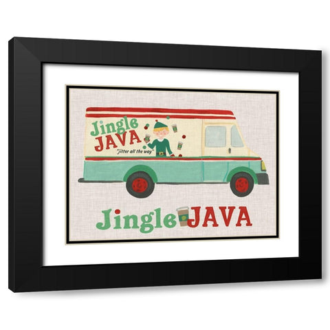Food Truck Holidays II Black Modern Wood Framed Art Print with Double Matting by Vess, June Erica
