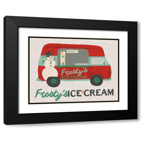 Food Truck Holidays IV Black Modern Wood Framed Art Print with Double Matting by Vess, June Erica