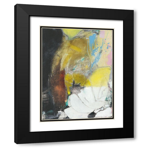 Abstract Koi Pond I Black Modern Wood Framed Art Print with Double Matting by Fuchs, Jodi