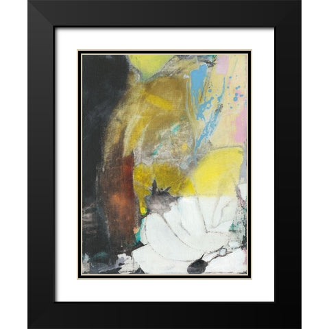 Abstract Koi Pond I Black Modern Wood Framed Art Print with Double Matting by Fuchs, Jodi