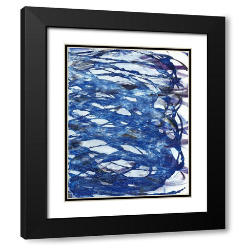 Blue Infinity I Black Modern Wood Framed Art Print with Double Matting by Fuchs, Jodi