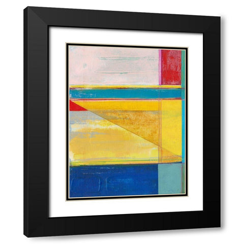 Colorful Geometrics I Black Modern Wood Framed Art Print with Double Matting by Fuchs, Jodi