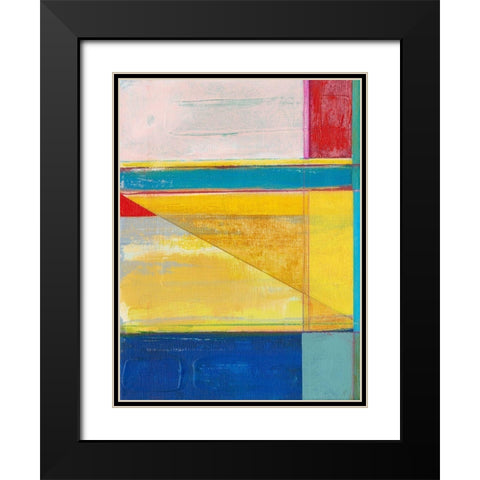Colorful Geometrics I Black Modern Wood Framed Art Print with Double Matting by Fuchs, Jodi