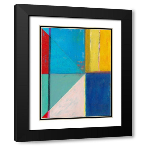 Colorful Geometrics II Black Modern Wood Framed Art Print with Double Matting by Fuchs, Jodi