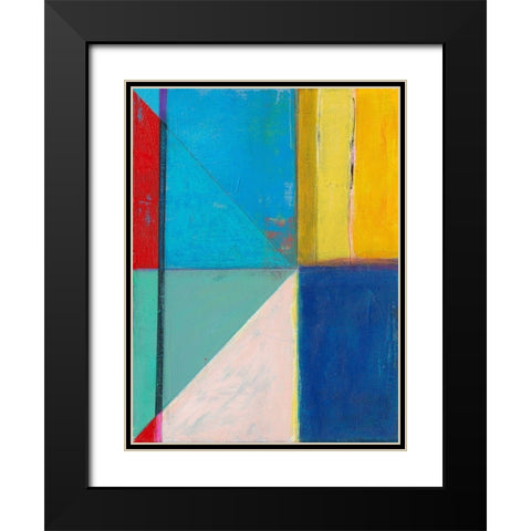 Colorful Geometrics II Black Modern Wood Framed Art Print with Double Matting by Fuchs, Jodi