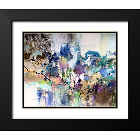 Rainbow Blue I Black Modern Wood Framed Art Print with Double Matting by Gardner, Jennifer