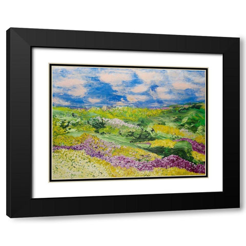 French Valley Black Modern Wood Framed Art Print with Double Matting by Friedlander, Allan