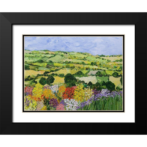 Garden on the Hilltop Black Modern Wood Framed Art Print with Double Matting by Friedlander, Allan