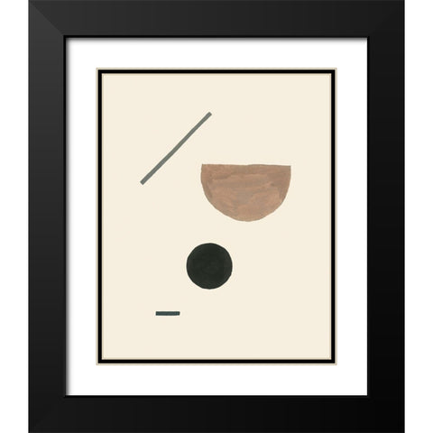 Intraconnected II Black Modern Wood Framed Art Print with Double Matting by Wang, Melissa