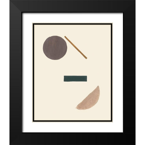 Intraconnected III Black Modern Wood Framed Art Print with Double Matting by Wang, Melissa