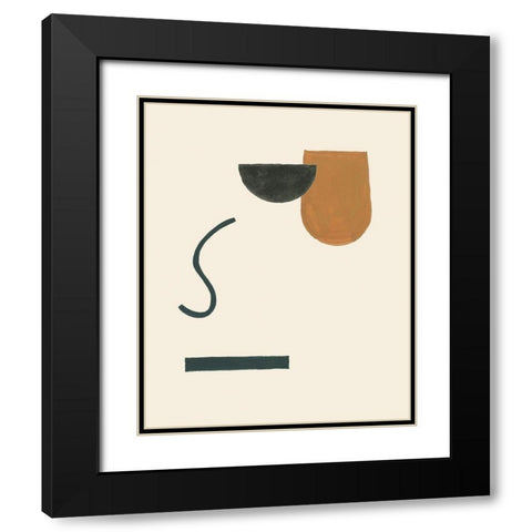 Intraconnected IV Black Modern Wood Framed Art Print with Double Matting by Wang, Melissa