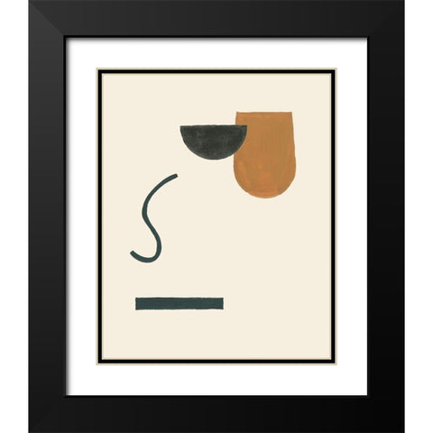Intraconnected IV Black Modern Wood Framed Art Print with Double Matting by Wang, Melissa