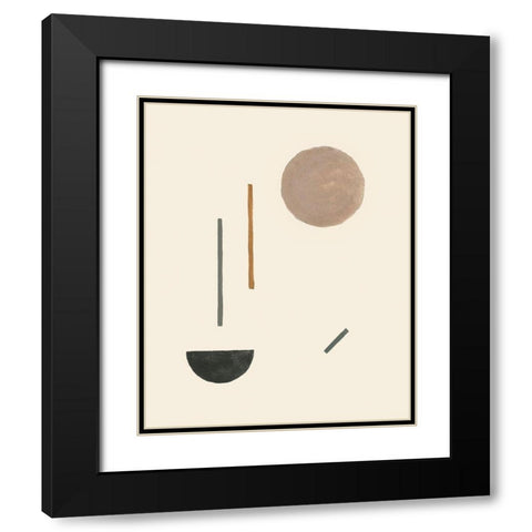 Intraconnected VI Black Modern Wood Framed Art Print with Double Matting by Wang, Melissa