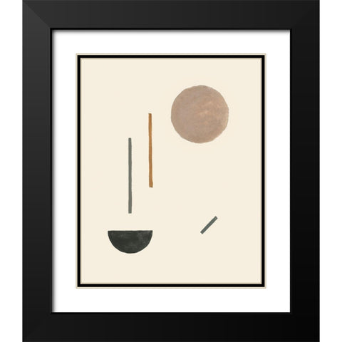 Intraconnected VI Black Modern Wood Framed Art Print with Double Matting by Wang, Melissa