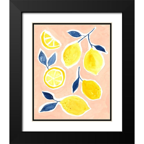 Lemon Love II Black Modern Wood Framed Art Print with Double Matting by Borges, Victoria