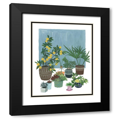 A Portrait of Plants II Black Modern Wood Framed Art Print with Double Matting by Wang, Melissa