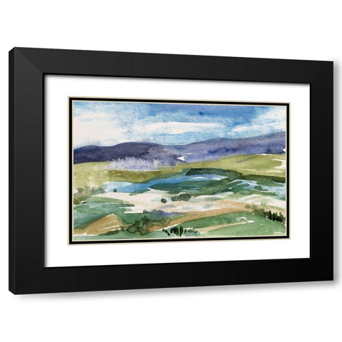 Living in the Mountains I Black Modern Wood Framed Art Print with Double Matting by Wang, Melissa