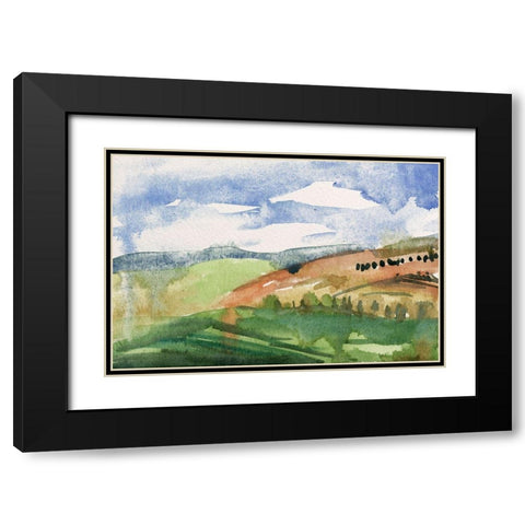 Living in the Mountains II Black Modern Wood Framed Art Print with Double Matting by Wang, Melissa