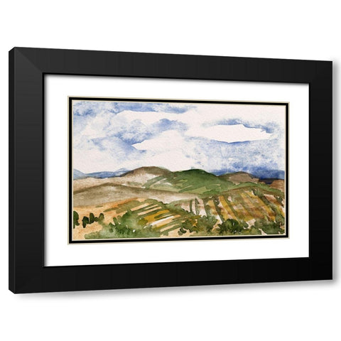 Living in the Mountains VI Black Modern Wood Framed Art Print with Double Matting by Wang, Melissa