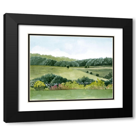 Idyllic Sunday I Black Modern Wood Framed Art Print with Double Matting by Popp, Grace