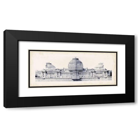 Les Grand Prix de Rome in Blue I Black Modern Wood Framed Art Print with Double Matting by LeDeley