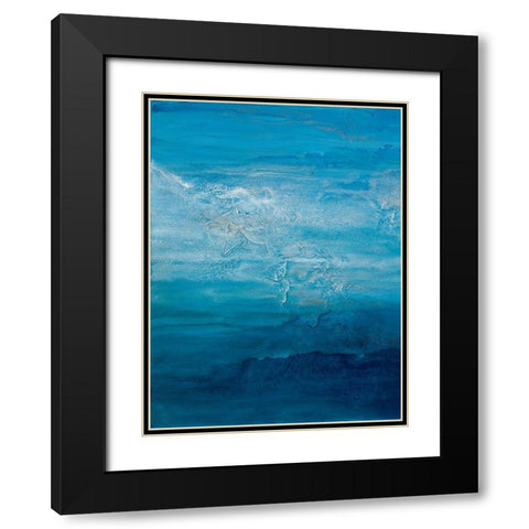 Opal Sky I Black Modern Wood Framed Art Print with Double Matting by Guererra, Teodora