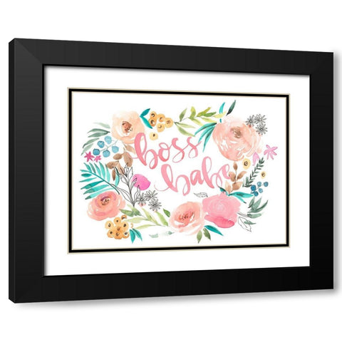 Boss Babe I Black Modern Wood Framed Art Print with Double Matting by Parker, Jennifer Paxton