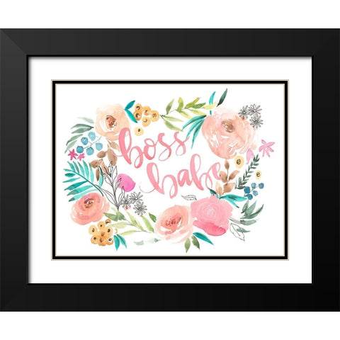 Boss Babe I Black Modern Wood Framed Art Print with Double Matting by Parker, Jennifer Paxton