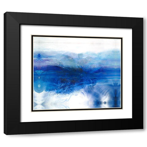Restless Tide Black Modern Wood Framed Art Print with Double Matting by Guererra, Teodora