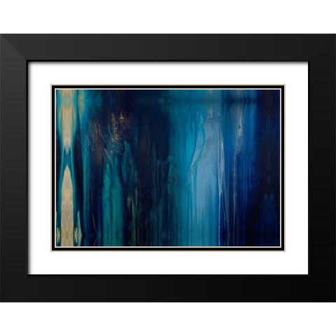 Emeralds and Sapphires Black Modern Wood Framed Art Print with Double Matting by Guererra, Teodora