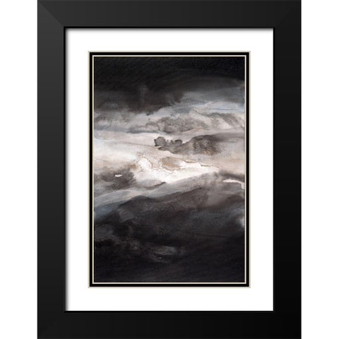 Smokey Eyes II Black Modern Wood Framed Art Print with Double Matting by Guererra, Teodora