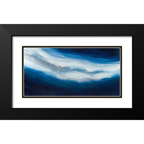 Silver Current Black Modern Wood Framed Art Print with Double Matting by Guererra, Teodora