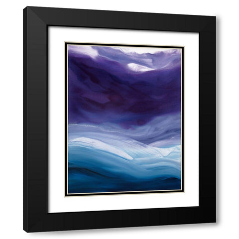 Lavender Sky Black Modern Wood Framed Art Print with Double Matting by Guererra, Teodora