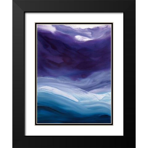 Lavender Sky Black Modern Wood Framed Art Print with Double Matting by Guererra, Teodora