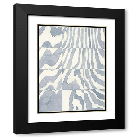 Indigo Grain II Black Modern Wood Framed Art Print with Double Matting by Galapon, Nikki