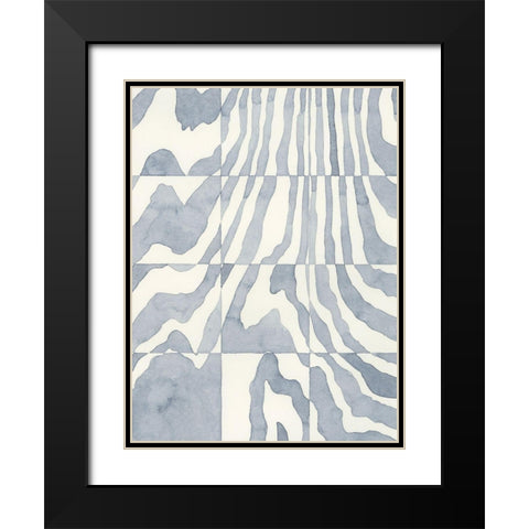 Indigo Grain II Black Modern Wood Framed Art Print with Double Matting by Galapon, Nikki