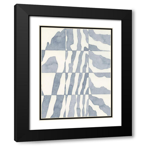 Indigo Grain IV Black Modern Wood Framed Art Print with Double Matting by Galapon, Nikki