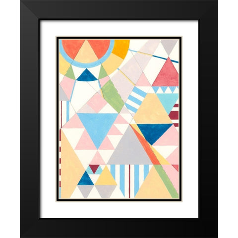 Triangles and Pyramids II Black Modern Wood Framed Art Print with Double Matting by Galapon, Nikki