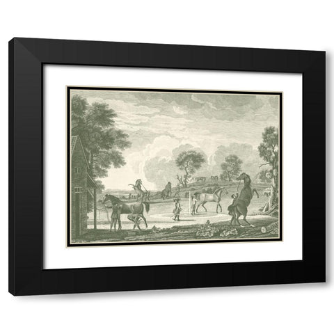 Equestrian Scenes II Black Modern Wood Framed Art Print with Double Matting by Vision Studio