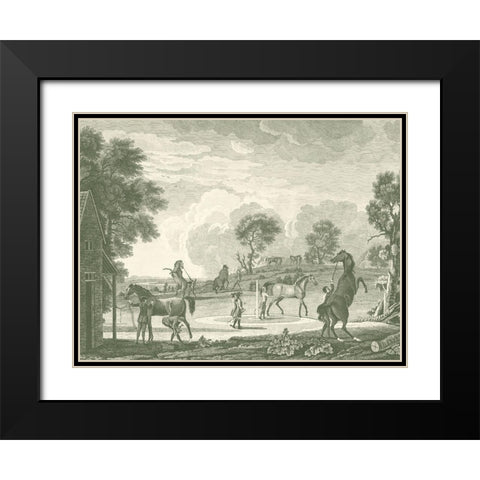 Equestrian Scenes II Black Modern Wood Framed Art Print with Double Matting by Vision Studio