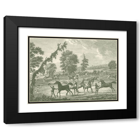 Equestrian Scenes III Black Modern Wood Framed Art Print with Double Matting by Vision Studio
