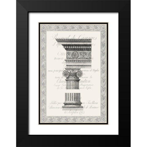 Column Overlay II Black Modern Wood Framed Art Print with Double Matting by Vision Studio