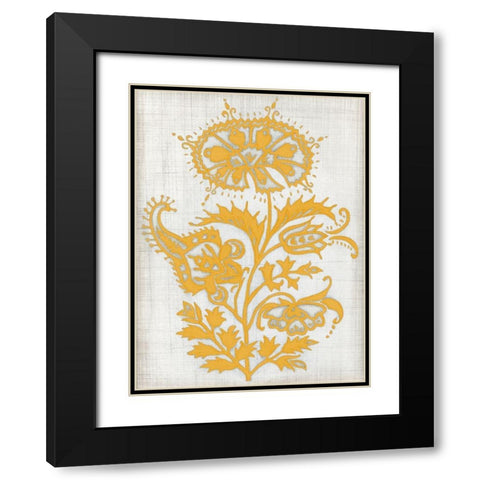 Saffron Detail II Black Modern Wood Framed Art Print with Double Matting by Meagher, Megan
