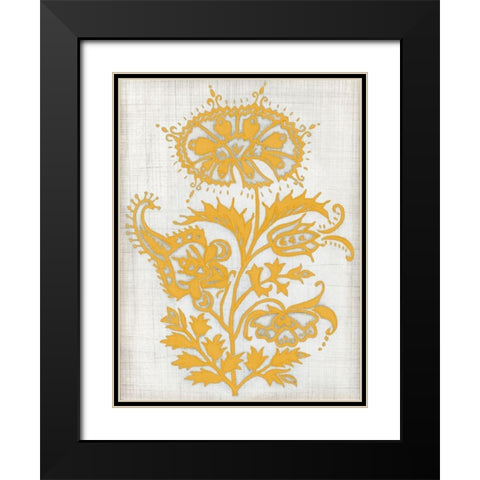 Saffron Detail II Black Modern Wood Framed Art Print with Double Matting by Meagher, Megan