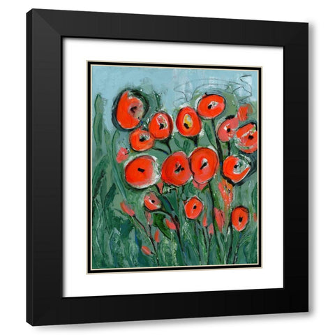 All that Jazz Garden I Black Modern Wood Framed Art Print with Double Matting by Daavettila, Tara
