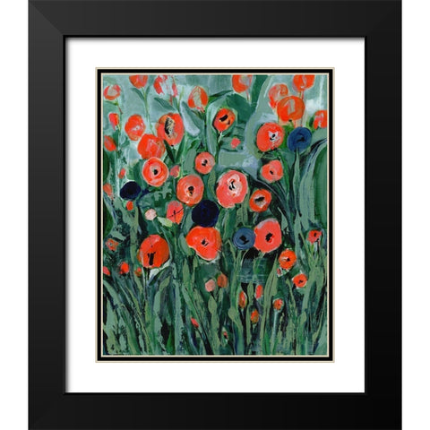 All that Jazz Garden II Black Modern Wood Framed Art Print with Double Matting by Daavettila, Tara
